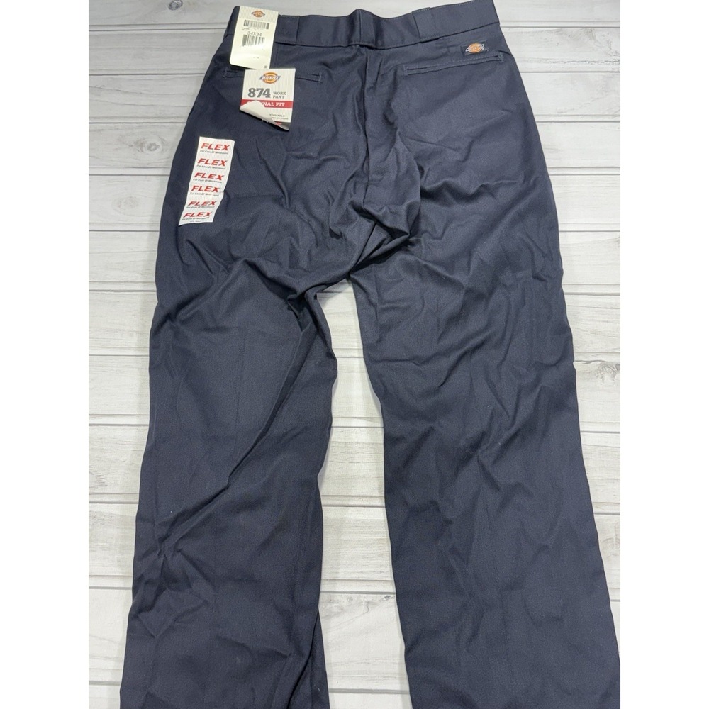 Dickies Pants Mens 34x34 Blue 874 Flex Work Pant Utility Skate Straight Leg NWT